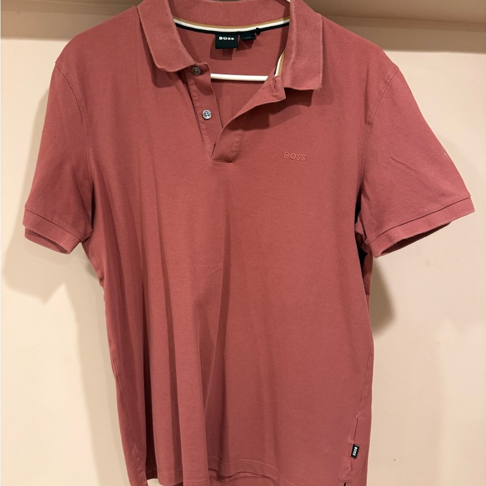 Boss Men's Polo Shirt - Warm Terracotta